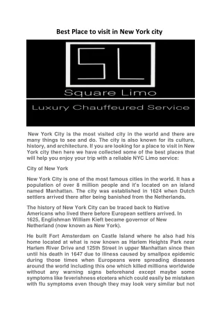 best place to visit in new york city