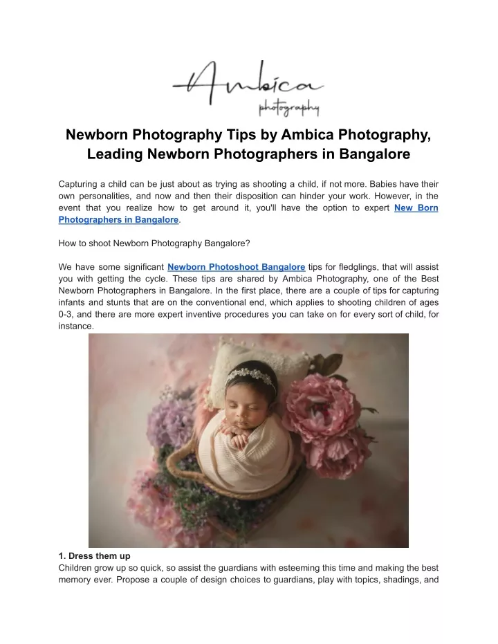 newborn photography tips by ambica photography