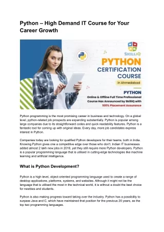 python high demand it course for your career