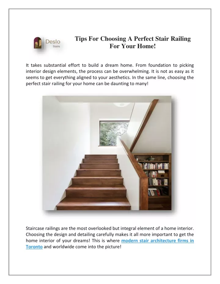 tips for choosing a perfect stair railing