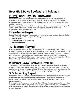 best hr payroll software in pakistan hrms