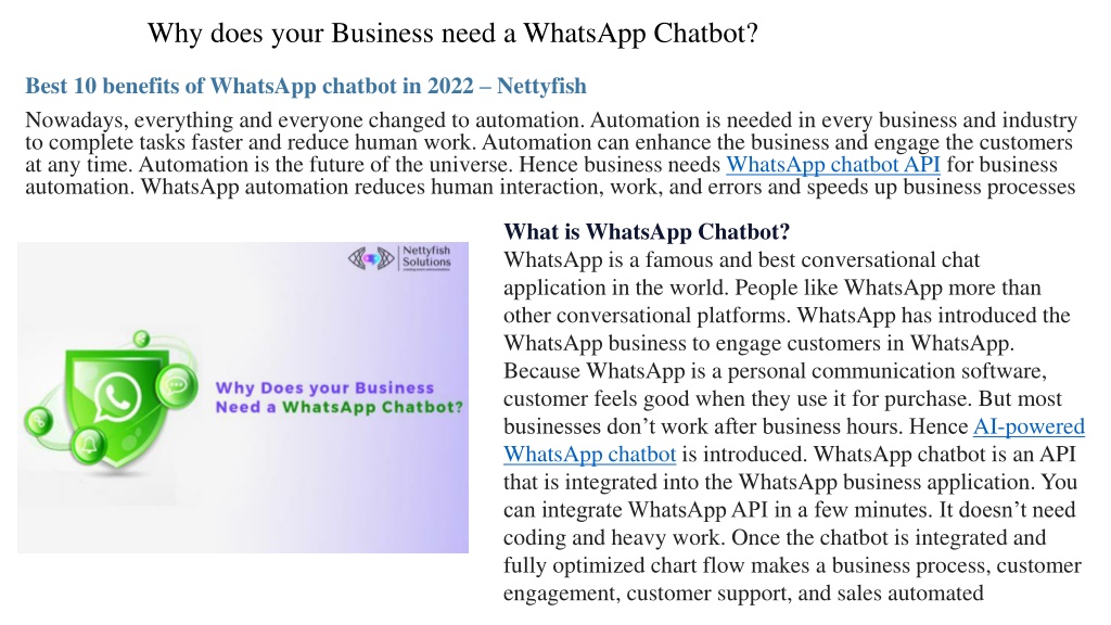 PPT - Why does your Business need a WhatsApp Chatbot PowerPoint ...