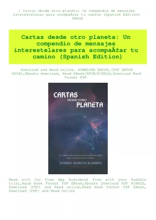 ^DOWNLOAD-PDF) Cartas desde otro planeta Un compendio de mensajes interestelares para acompaÃƒÂ±ar tu camino (Spanish Ed