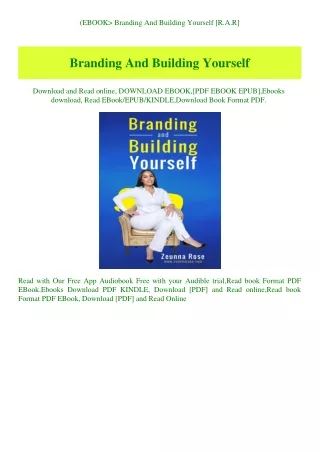 (EBOOK Branding And Building Yourself [R.A.R]