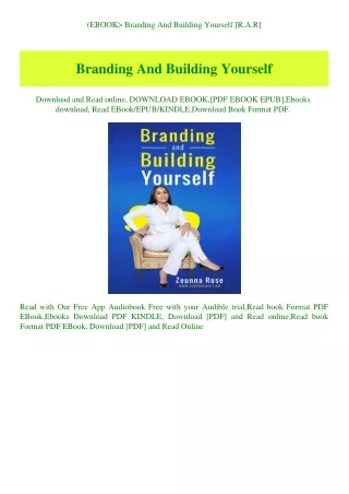 ebook branding and building yourself r a r