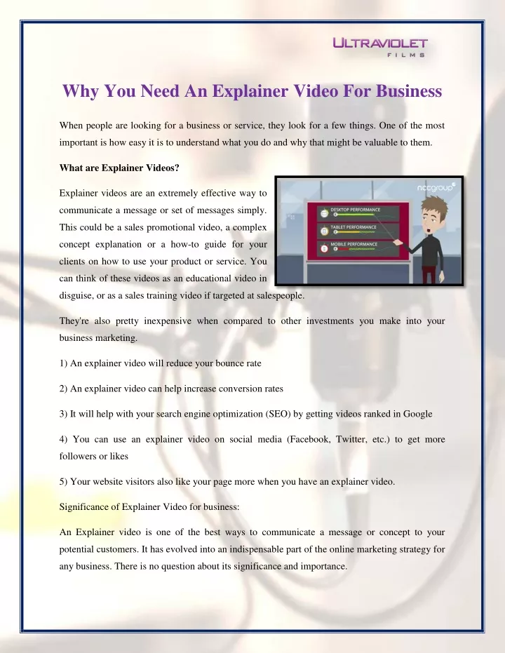 why you need an explainer video for business