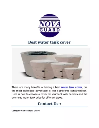 Best water tank cover