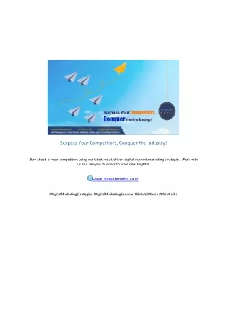 Surpass Your Competitors, Conquer the Industry