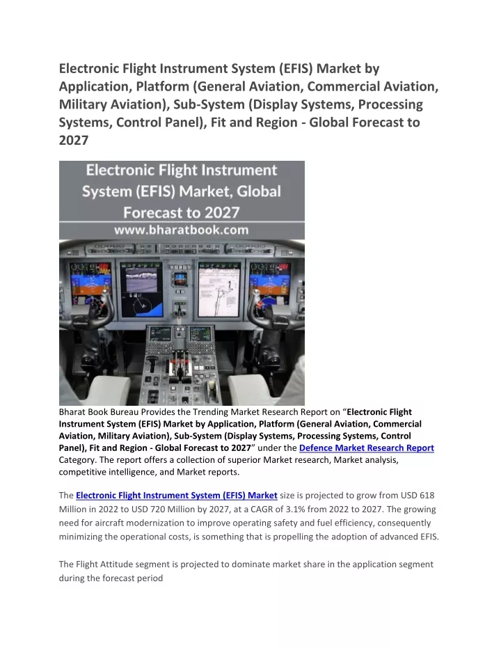 electronic flight instrument system efis market