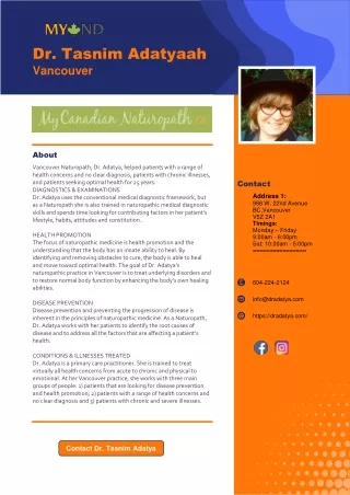 dr tasnim adatyaah vancouver