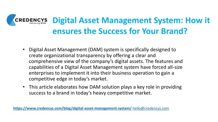 digital asset management system how it ensures