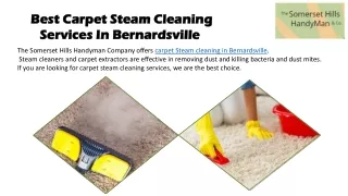 Carpet Steam Cleaning Services | The Somerset Hills​​ Handyman