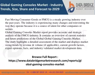 global gaming consoles market industry trends