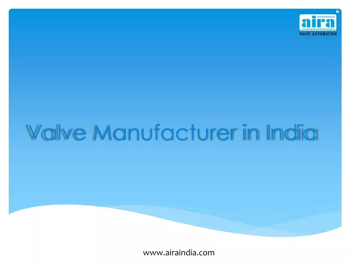 valve manufacturer in india