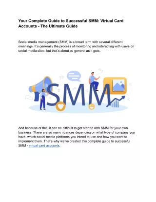 your complete guide to successful smm virtual