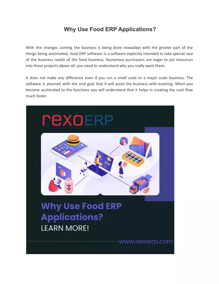 why use food erp applications