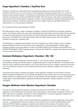 huge hyperbaric chamber oxyflow duo