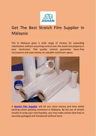 Get The Best Stretch Film Supplier In Malaysia