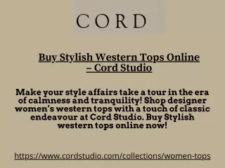 Style Western Dresses Online  Cord Studio