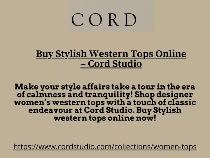 buy stylish western tops online cord studio