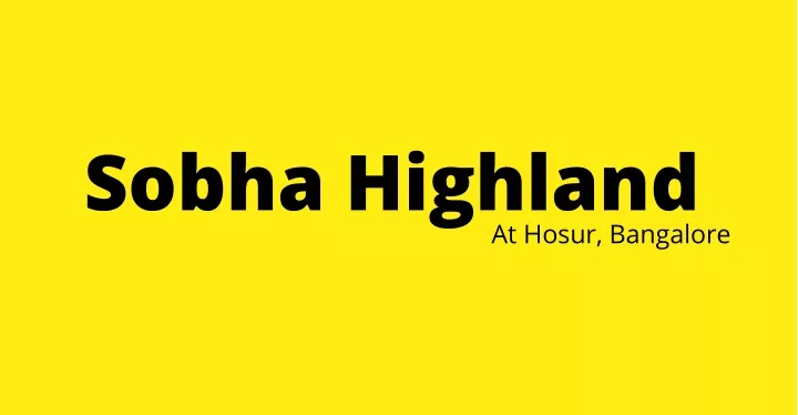 sobha highland