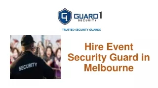 Hire Event Security Guard in Melbourne