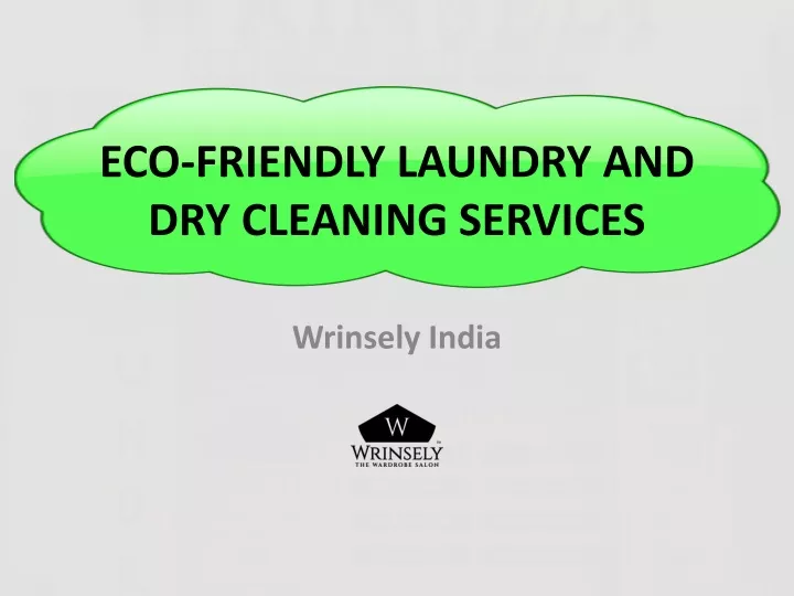 eco friendly laundry and dry cleaning services