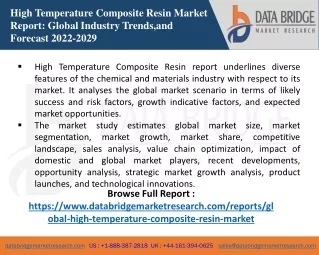 high temperature composite resin market report