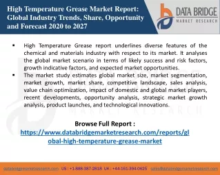 high temperature grease market report global