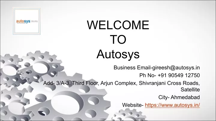 welcome to autosys