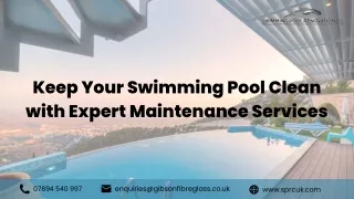 Keep Your Swimming Pool Clean with Expert Maintenance Services