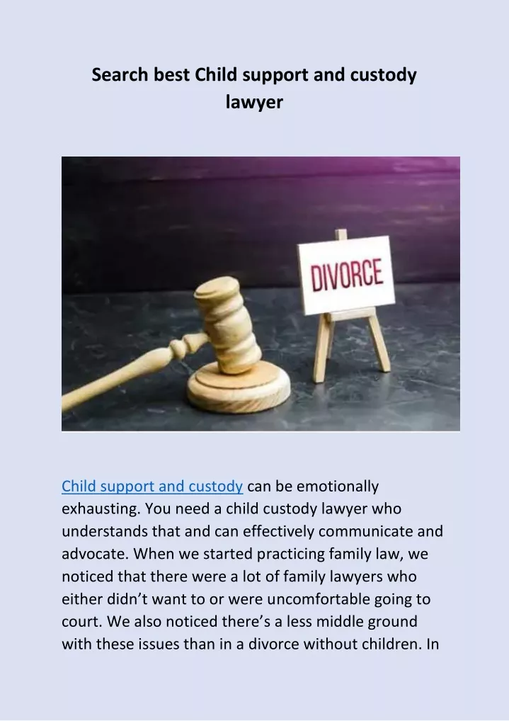 PPT - Best Child Support And Custody Lawyer PowerPoint Presentation ...