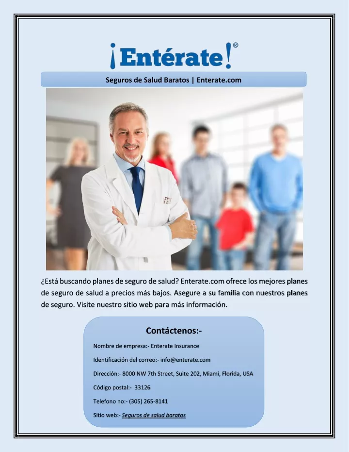 seguros de salud baratos enterate com