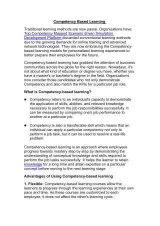 Competency Based Learning  ES blog