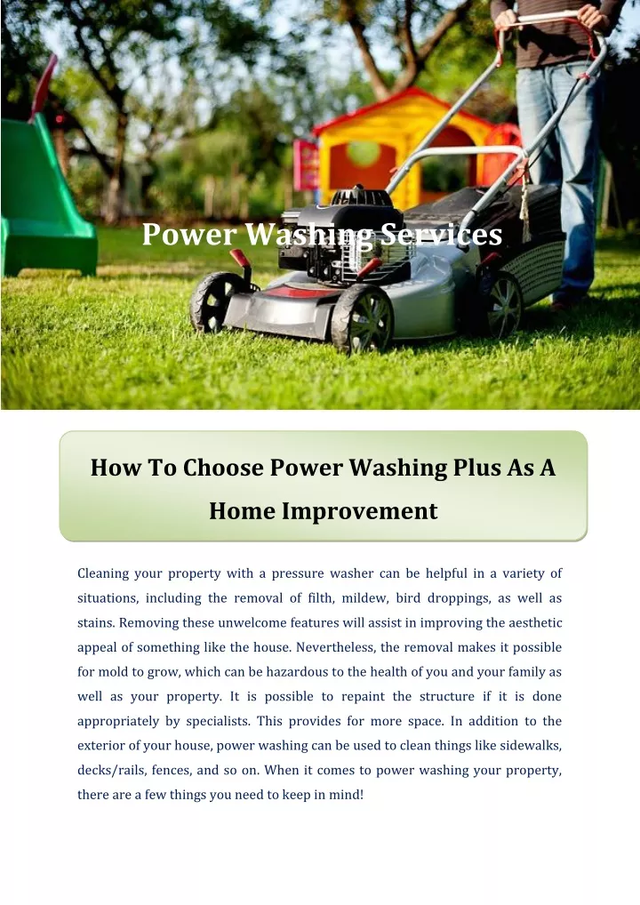 power washing services