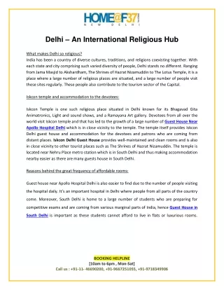 Delhi – An International Religious Hub