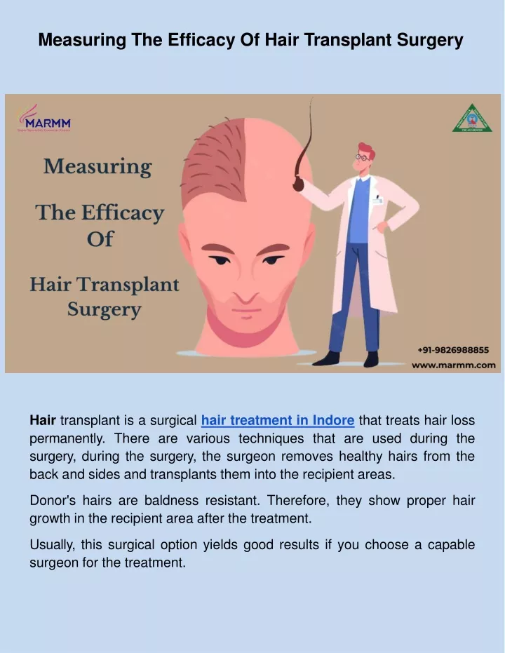measuring the efficacy of hair transplant surgery