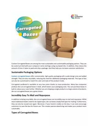 custom corrugated boxes are among the most