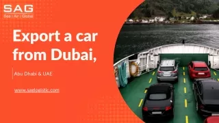 export a car from dubai