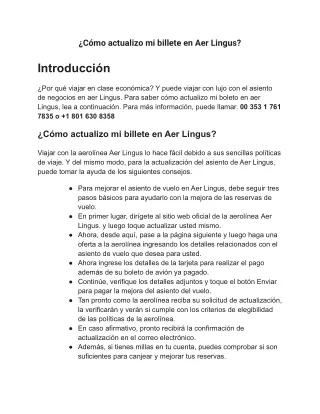 c mo actualizo mi billete en aer lingus