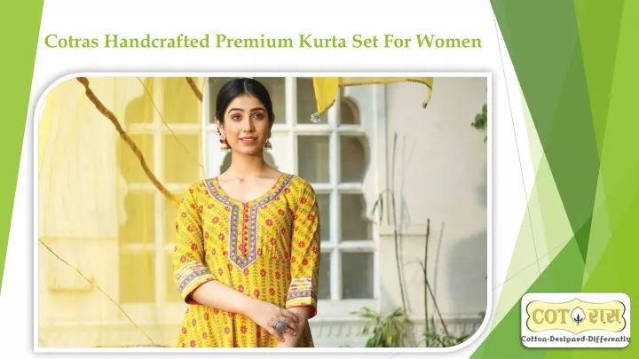 cotras handcrafted premium kurta set for women