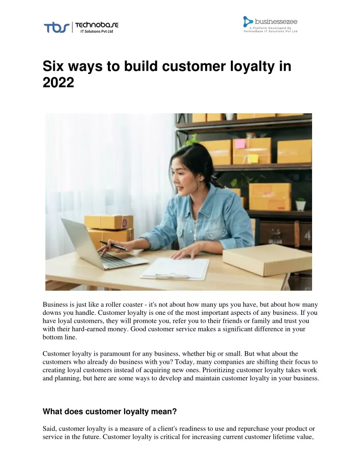 six ways to build customer loyalty in 2022