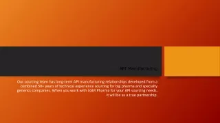 api manufacturing