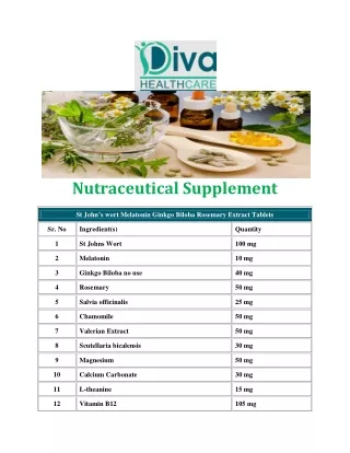nutraceutical supplement