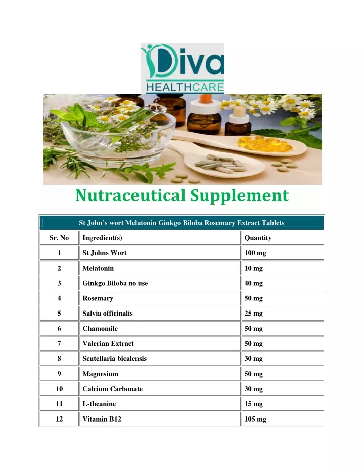 nutraceutical supplement