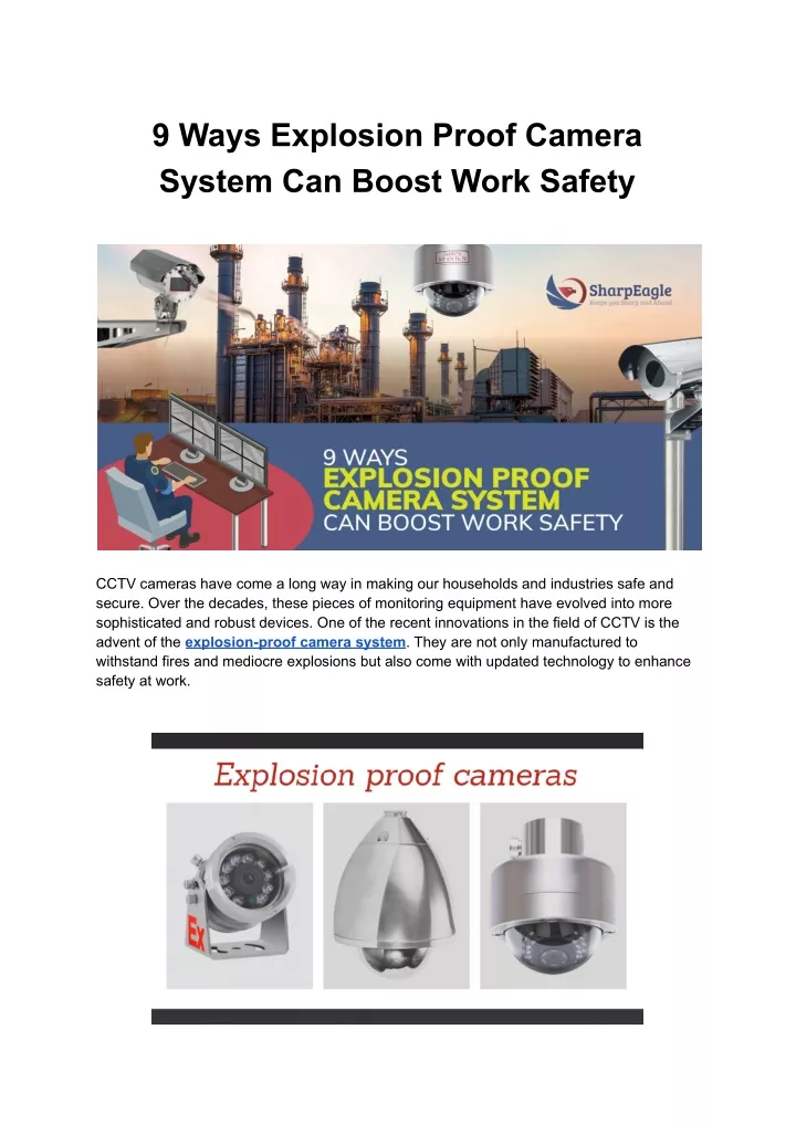 9 ways explosion proof camera system can boost