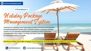 Holiday Packages Management System - Travelopro