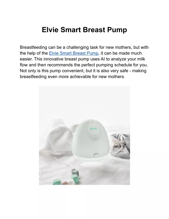 elvie smart breast pump