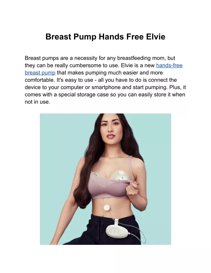 breast pump hands free elvie