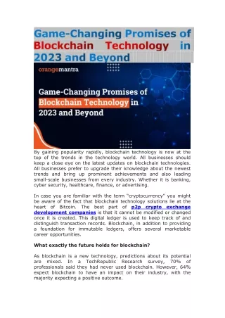 by gaining popularity rapidly blockchain
